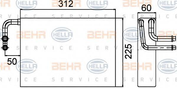 HELLA 8FV351210801 Випарник, кондиціонер