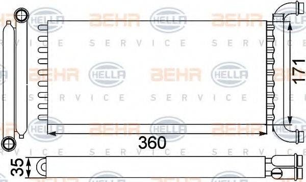 MERCEDES-BENZ A 003 835 89 01 Теплообмінник, опалення салону