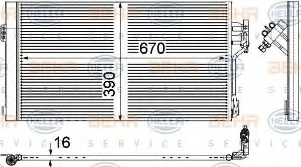 MERCEDES-BENZ A 639 835 03 70 Конденсатор, кондиціонер