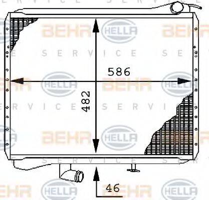 MERCEDES-BENZ 435 500 02 03 Радіатор, охолодження двигуна