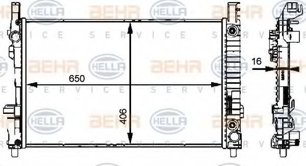 MERCEDES-BENZ A1695001803 Радіатор, охолодження двигуна