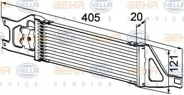 HELLA 8MO376726401 Олійний радіатор, автоматична коробка передач