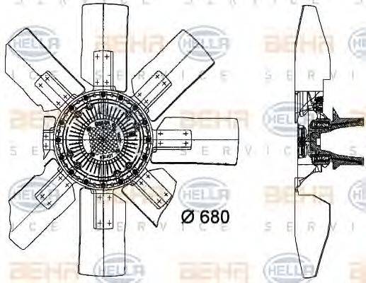 MERCEDES-BENZ A 002 205 15 06 Вентилятор, охолодження двигуна