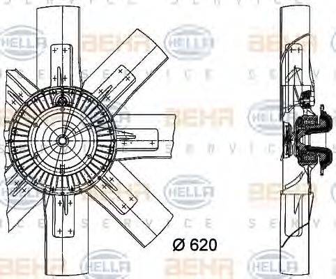 MERCEDES-BENZ A 002 205 42 06 Вентилятор, охолодження двигуна