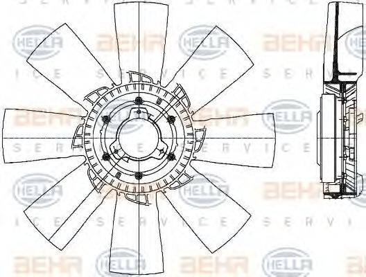 HELLA 8MV376729461 Вентилятор, охолодження двигуна