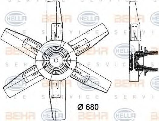 MERCEDES-BENZ 002 205 83 06 Вентилятор, охолодження двигуна