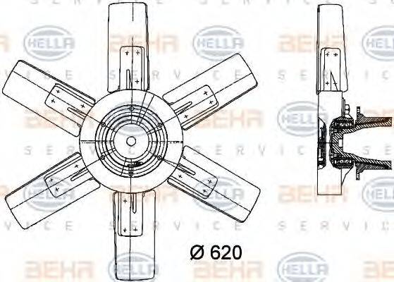 MERCEDES-BENZ A 002 205 36 06 Вентилятор, охолодження двигуна