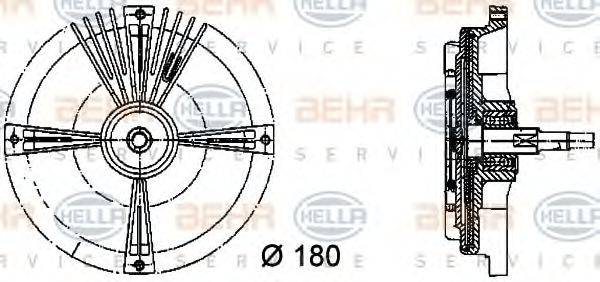 MERCEDES-BENZ A 617 200 04 22 Зчеплення, вентилятор радіатора