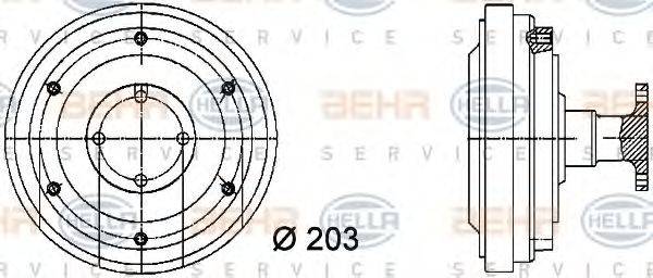 MERCEDES-BENZ A 906 200 08 22 Зчеплення, вентилятор радіатора