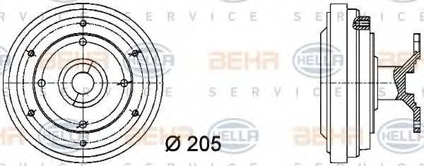 BEHR 29157 Зчеплення, вентилятор радіатора