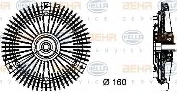 MERCEDES-BENZ 103 200 03 22 Зчеплення, вентилятор радіатора