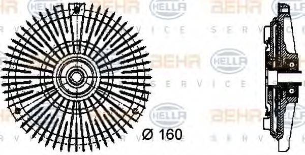 MERCEDES-BENZ 102 200 0222 Зчеплення, вентилятор радіатора