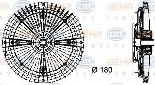 MERCEDES-BENZ 603 200 05 22 Зчеплення, вентилятор радіатора