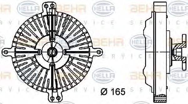 MERCEDES-BENZ A 116 200 05 22 Зчеплення, вентилятор радіатора