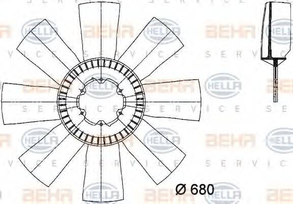 MERCEDES-BENZ 003 205 16 06 Крильчатка вентилятора, охолодження двигуна