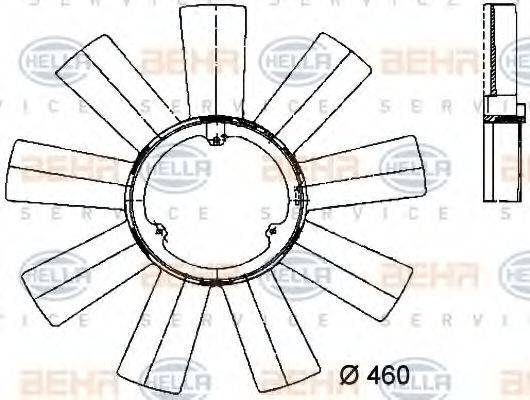 MERCEDES-BENZ 003 205 13 06 Крильчатка вентилятора, охолодження двигуна