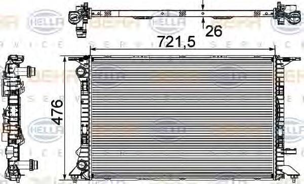 NRF 53717 Радіатор, охолодження двигуна
