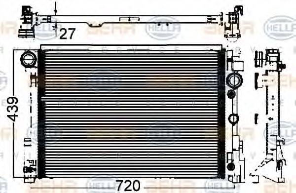 MERCEDES-BENZ A2045002203 Радіатор, охолодження двигуна