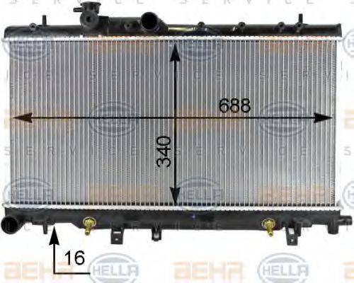 SUBARU 45111-AE000 Радіатор, охолодження двигуна