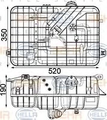 MERCEDES-BENZ A 960 501 80 03 Компенсаційний бак, охолоджуюча рідина