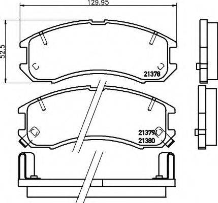 MAZDA E92Z2001B Комплект гальмівних колодок, дискове гальмо