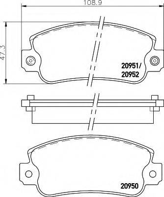 AUDI SE022165081B Комплект гальмівних колодок, дискове гальмо