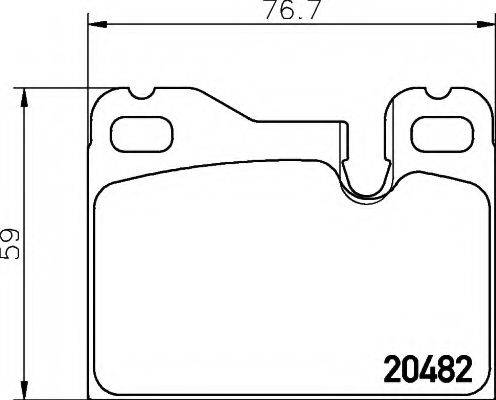 PORSCHE 928 352 934 16 Комплект гальмівних колодок, дискове гальмо