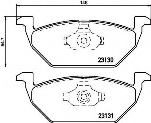 SKODA 1J0 698 151 J Комплект гальмівних колодок, дискове гальмо