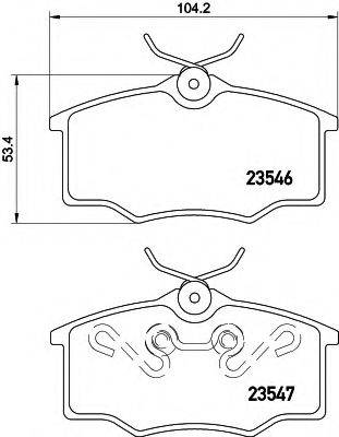 SEAT 377698151K Комплект гальмівних колодок, дискове гальмо
