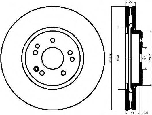 SEBRO 5072 гальмівний диск