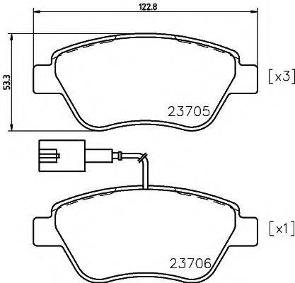 FIAT 71754802 Комплект гальмівних колодок, дискове гальмо