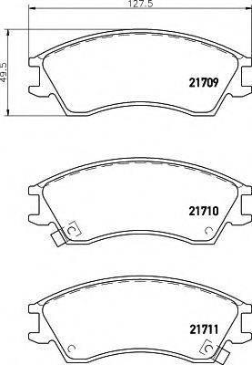 SUBARU 7251-93010 Комплект гальмівних колодок, дискове гальмо