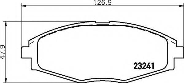 HELLA 8DB355017021 Комплект гальмівних колодок, дискове гальмо