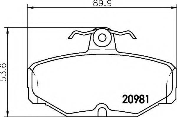 FORD 1543375 Комплект гальмівних колодок, дискове гальмо