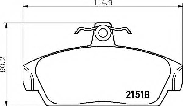 HELLA 8DB355018081 Комплект гальмівних колодок, дискове гальмо