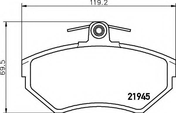 AUDI 1HM698151 Комплект гальмівних колодок, дискове гальмо