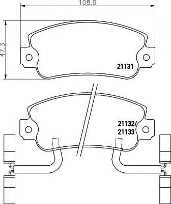FIAT 60750780 Комплект гальмівних колодок, дискове гальмо