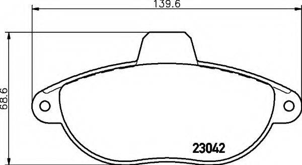 FIAT 77362238 Комплект гальмівних колодок, дискове гальмо