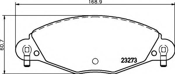 HELLA 8DB355019421 Комплект гальмівних колодок, дискове гальмо