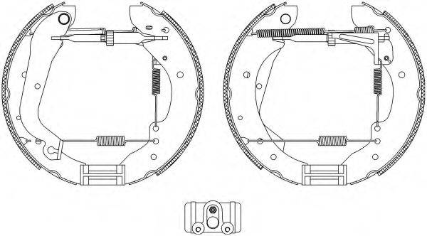 BENDIX 381212B Комплект гальм, барабанний гальмівний механізм