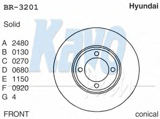 HYUNDAI 6010229 гальмівний диск