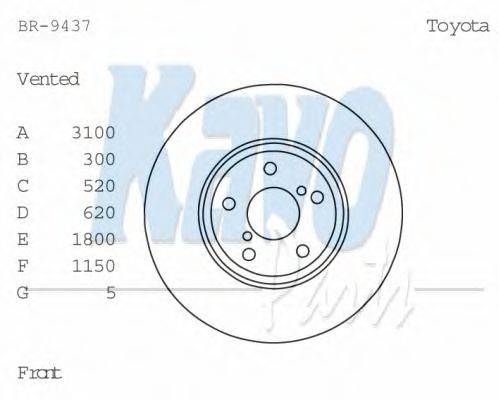 LEXUS 4351250160 гальмівний диск