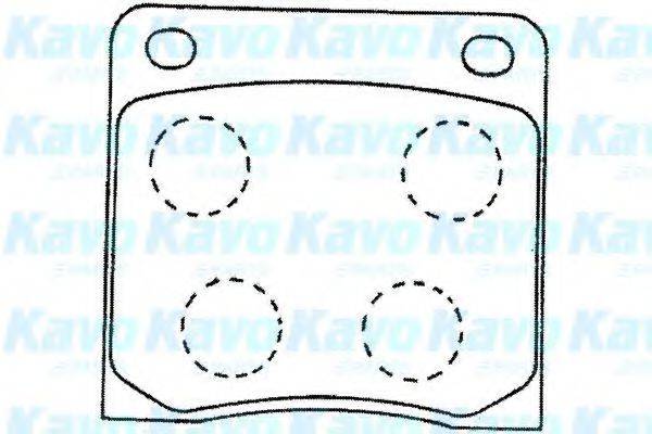 KAVO PARTS BP6584 Комплект гальмівних колодок, дискове гальмо