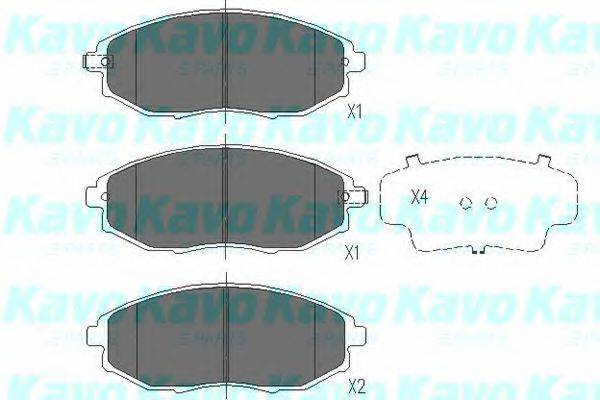 KAVO PARTS KBP1011 Комплект гальмівних колодок, дискове гальмо