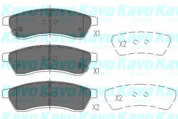 KAVO PARTS KBP1012 Комплект гальмівних колодок, дискове гальмо