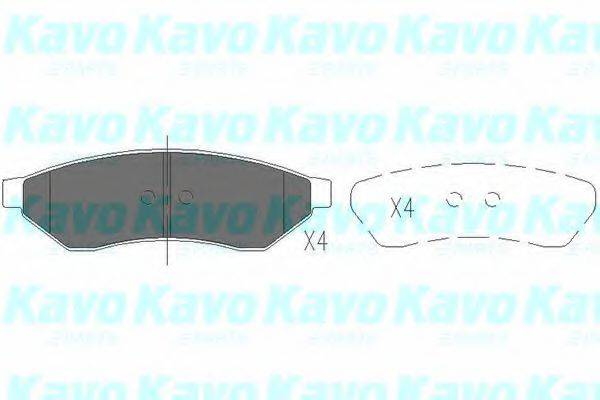 KAVO PARTS KBP1015 Комплект гальмівних колодок, дискове гальмо