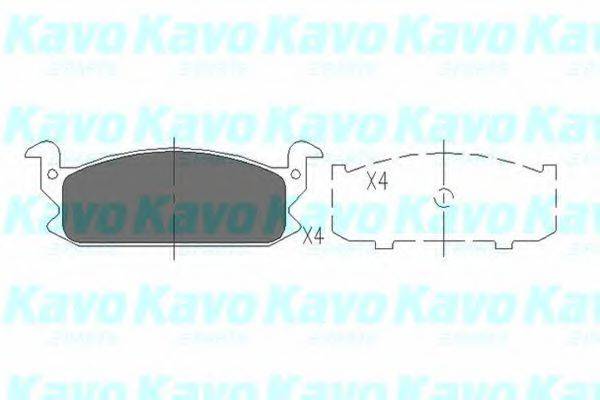 KAVO PARTS KBP1503 Комплект гальмівних колодок, дискове гальмо
