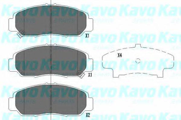 KAVO PARTS KBP2037 Комплект гальмівних колодок, дискове гальмо