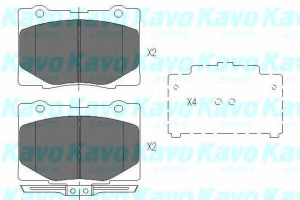 KAVO PARTS KBP2048 Комплект гальмівних колодок, дискове гальмо