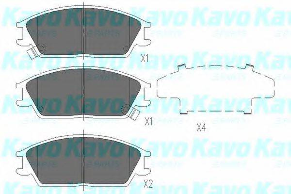 KAVO PARTS KBP3001 Комплект гальмівних колодок, дискове гальмо
